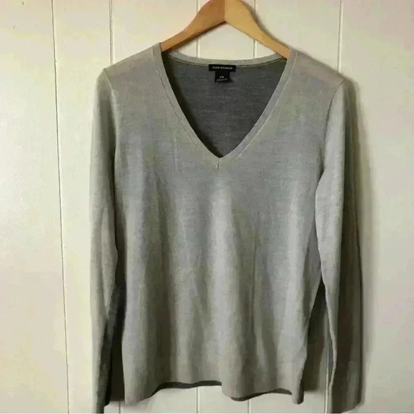 Club Monaco Sweaters - Club Monaco Two Tone Lightweight Extrafine Merino Wool Top Sweater Size L/G